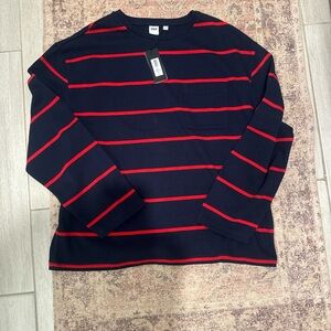 Aritzia Navy and Red Striped Crewneck longsleeve